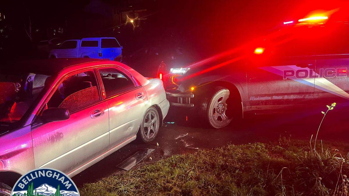 Bellingham police made the arrest after pinning the suspect’s vehicle so he could not escape.