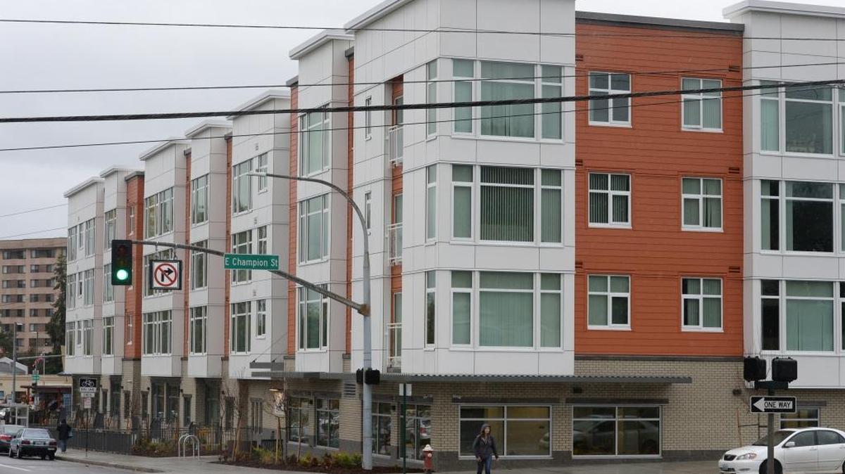 The new Eleanor Apartments at 1510 N. Forest St. in Bellingham on Thursday, Nov. 2, 2017. The 80-unit apartment building is for low-income seniors.
