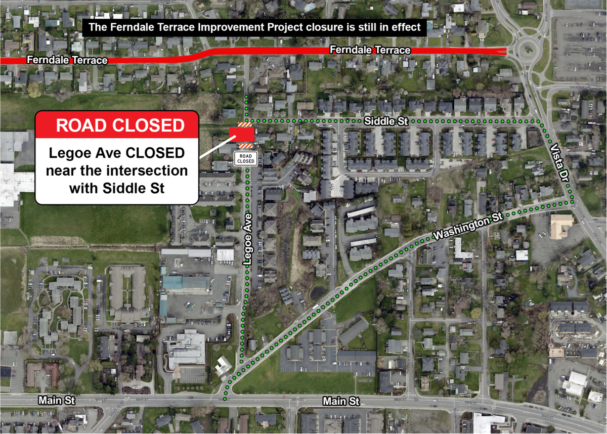 A section of Legoe Avenue will be closed from 5 a.m. to 7 p.m. Thursday and Friday