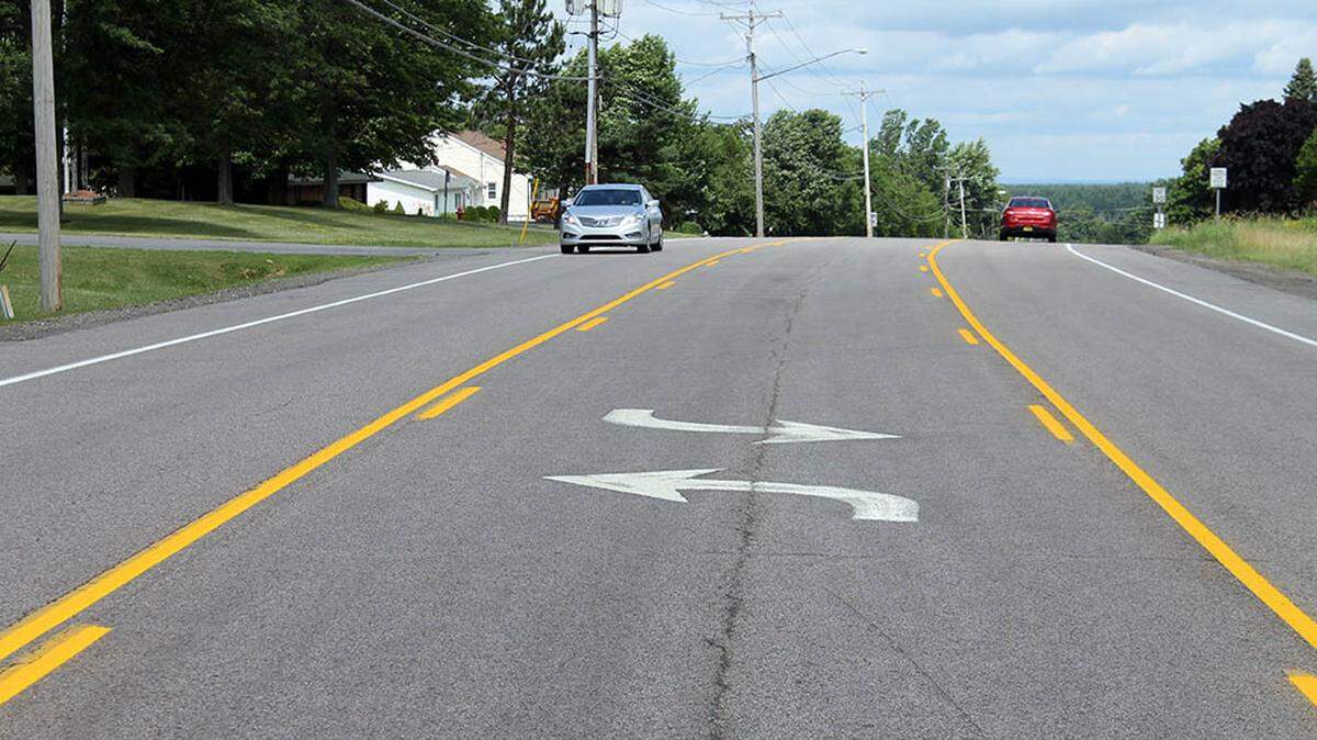 A two-way left turn lane.