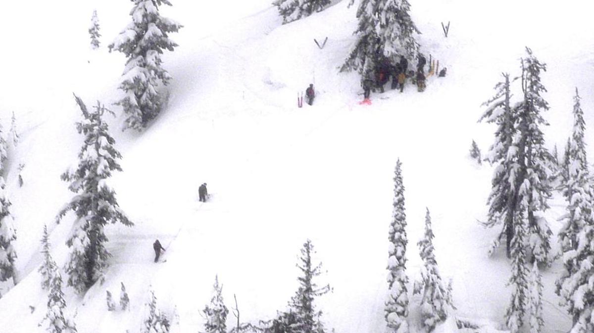 Whatcom County Sheriff’s Office search and rescue team, the Ski Patrol and volunteers look for a snowboarder in 2018 at the Mt. Baker Ski Area. A 44-year-old man died in an apparent snowboarding accident Saturday, Dec. 10, at the ski area.