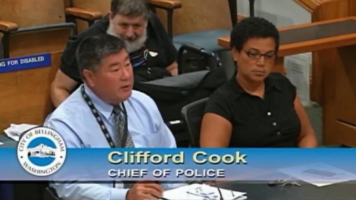 
Bellingham Police Chief Cliff Cook and Deputy Chief Flo Simon talk to civic leaders about purchasing predictive policing software in a screengrab of the Bellingham City Council meeting on Monday, Aug. 10.
