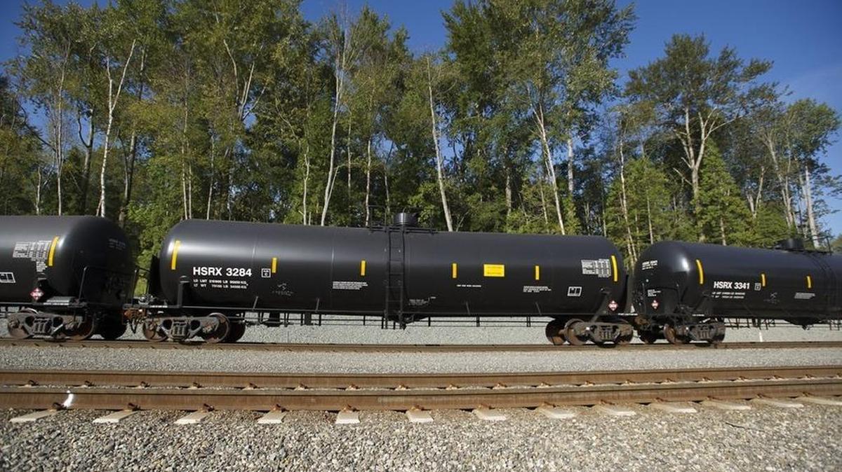 Newer crude oil cars along the BP Cherry Point Refinery rail loop on Oct. 8, 2014. The state Department of Ecology is holding workshops to get input on oil transportation rules.