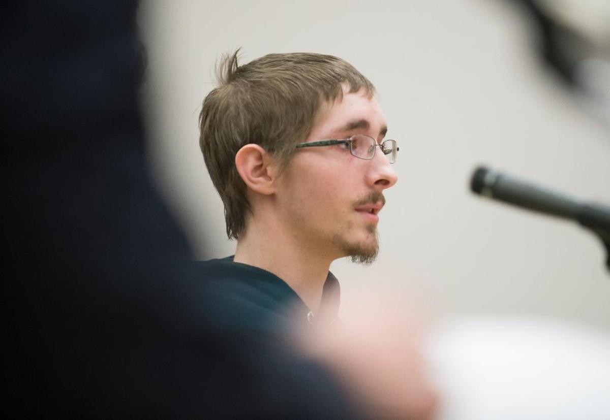 Dillon Lawson pleads not guilty at his arraignment on Friday, Dec. 22, at Whatcom County Courthouse in Bellingham. Lawson is charged with attempted first-degree rape of a child, attempted second-degree rape of a child and attempted communication with a minor for immoral purposes.