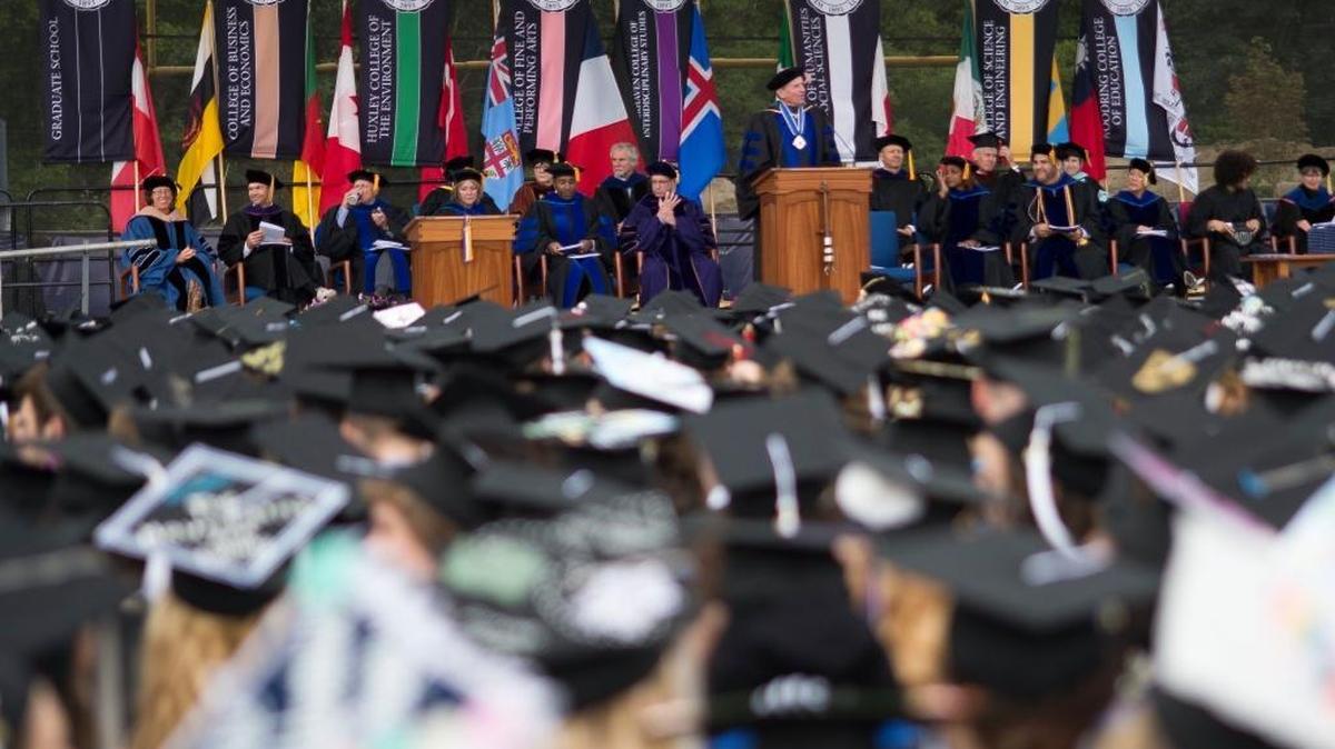 Western Washington University's 2016 graduation ceremony, June 11, 2016 at Civic Field in Bellingham.