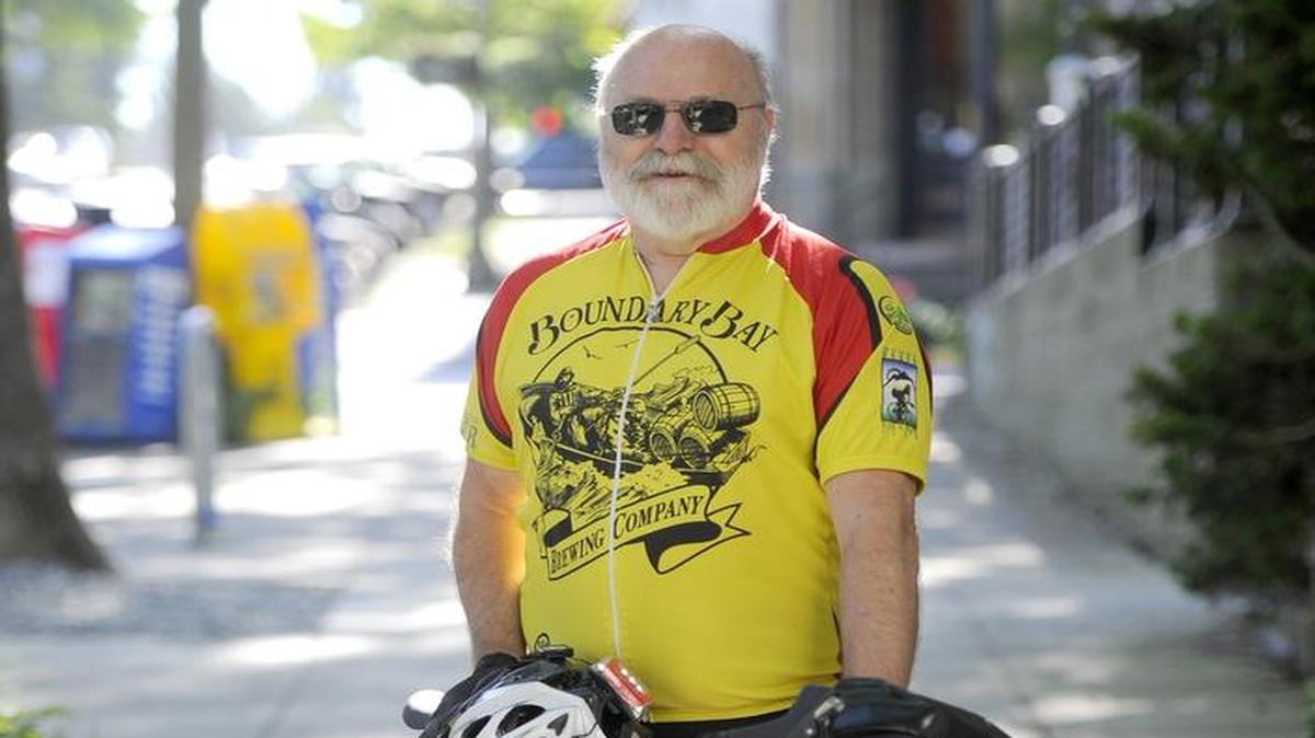 
 Chuck Robinson, co-owner of Village Books, was bicycling from Bellingham to his high school reunion in Galva, Ill., when a run-in with two dogs on Tuesday, July 21, left him with several broken ribs.
