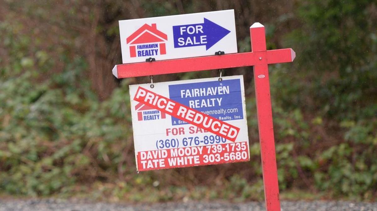 For Sale sign near Blaine, Tuesday, Feb. 6, 2018. Inventory remains an issue for Whatcom County real estate – it had 485 active listings last month, down 6 percent compared to January 2017