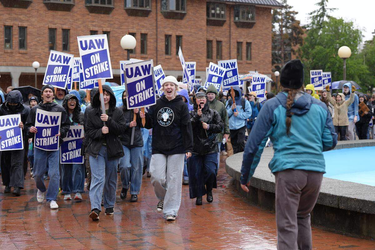 Hundreds of Western Washington University Educational Student Employees walked out of their jobs on Tuesday, May 21, 2024, to strike in a unionized effort to negotiate a contract with University administration.