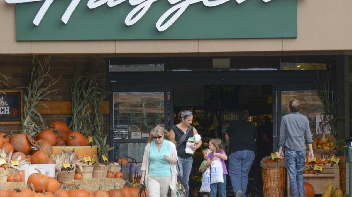Customers come and go at a Haggen grocery store on Meridian Street in Bellingham - one of 33 core stores that are due to be auctioned off Feb. 5, 2016.