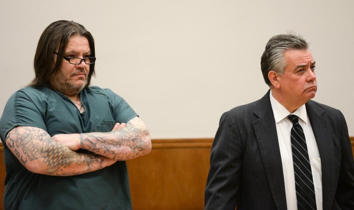 William Ralph Smith, left, appears with Starck Follis, director of the Whatcom County Public Defender's Office in Whatcom County Superior Court in Bellingham, Tuesday, Jan. 16, 2018.