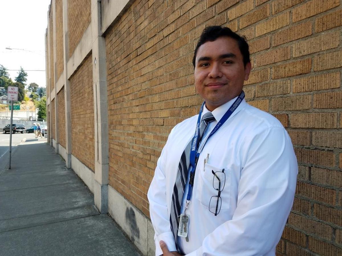 Juan Andrés Macedo de Alba said he feels a responsibility to represent the over 11 million Mexican immigrants in America, which is why, even on hot days, he can be seen in a button down shirt and tie.