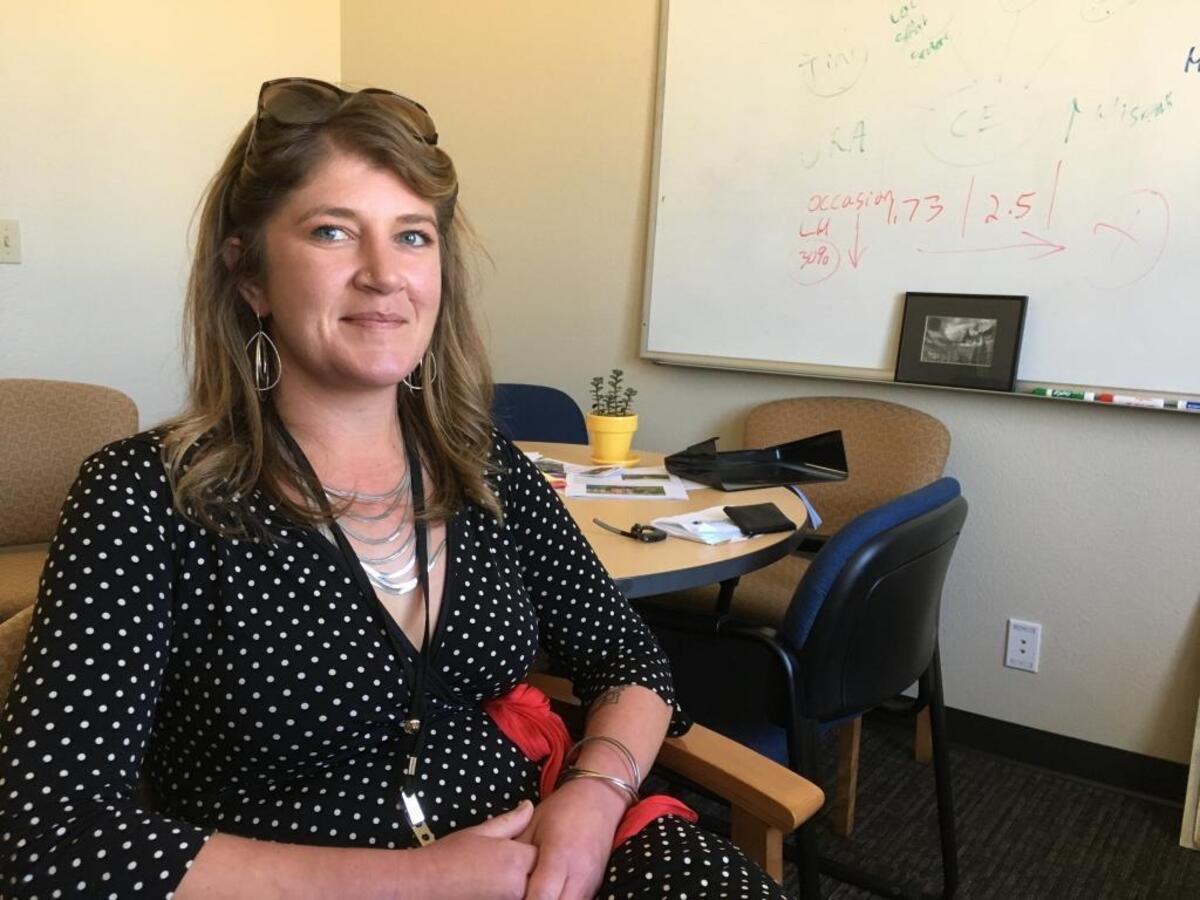 Adrienne Solenberger, landlord liaison with the Opportunity Council, is shown at the organization’s downtown Bellingham offices.