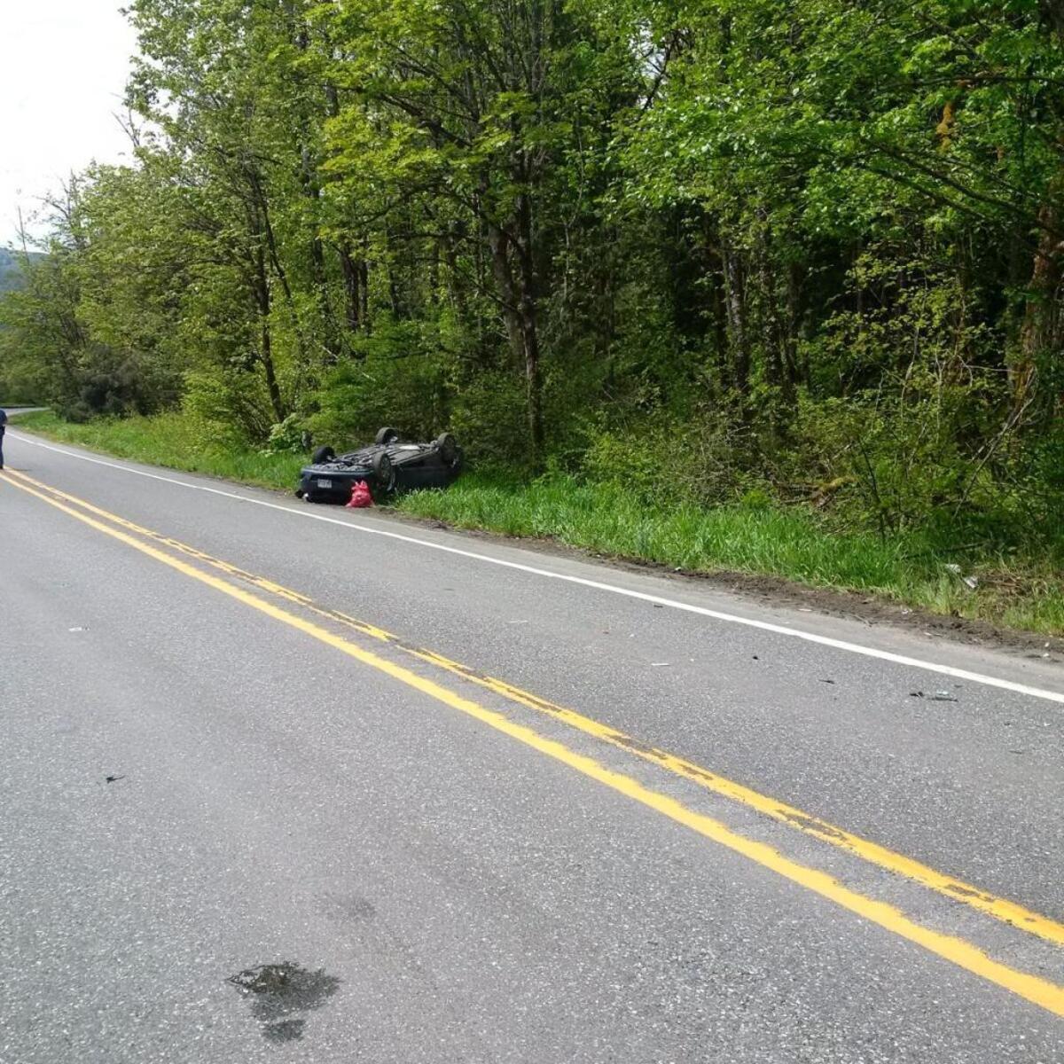 Larry E. Fitzgerald, 71, was driving a Chevrolet Suburban that crossed the centerline of Mount Baker Highway and drove into the path of this westbound Toyota Yaris, side-swiping that car and causing it to roll, according to the Washington State Patrol.