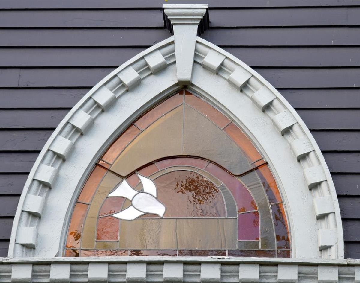Detail of Lydia Place’s Bell Tower building on Friday, May 12, 2017. The former church built in 1902 will provide housing for five homeless women and their young children in Bellingham.