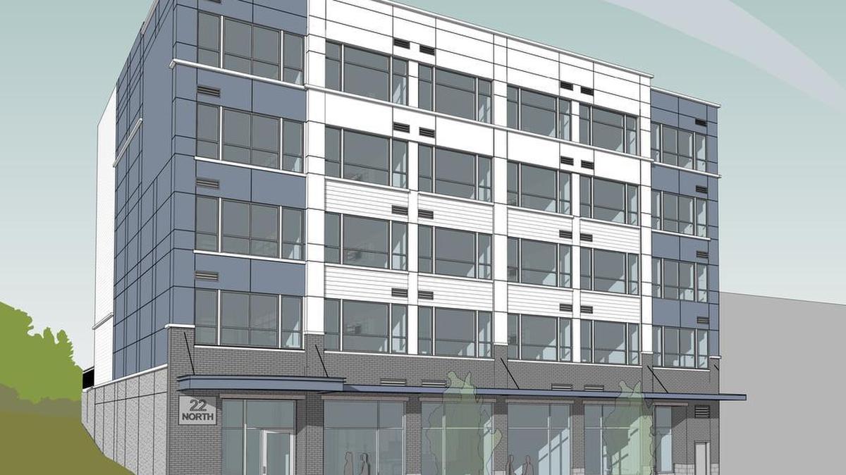 An architectural rendering of 22 North in Bellingham, which will provide 40 studio apartments for those who are homeless. The $10 million project is a partnership of nonprofits Northwest Youth Services and Opportunity Council.