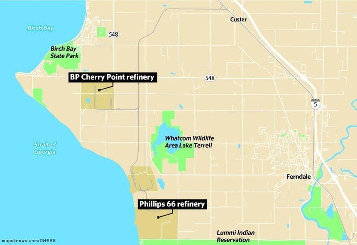 Cherry Point is home to BP Cherry Point and Phillips 66 refineries, Alcoa Intalco Works aluminum smelter, Petrogas and other businesses.