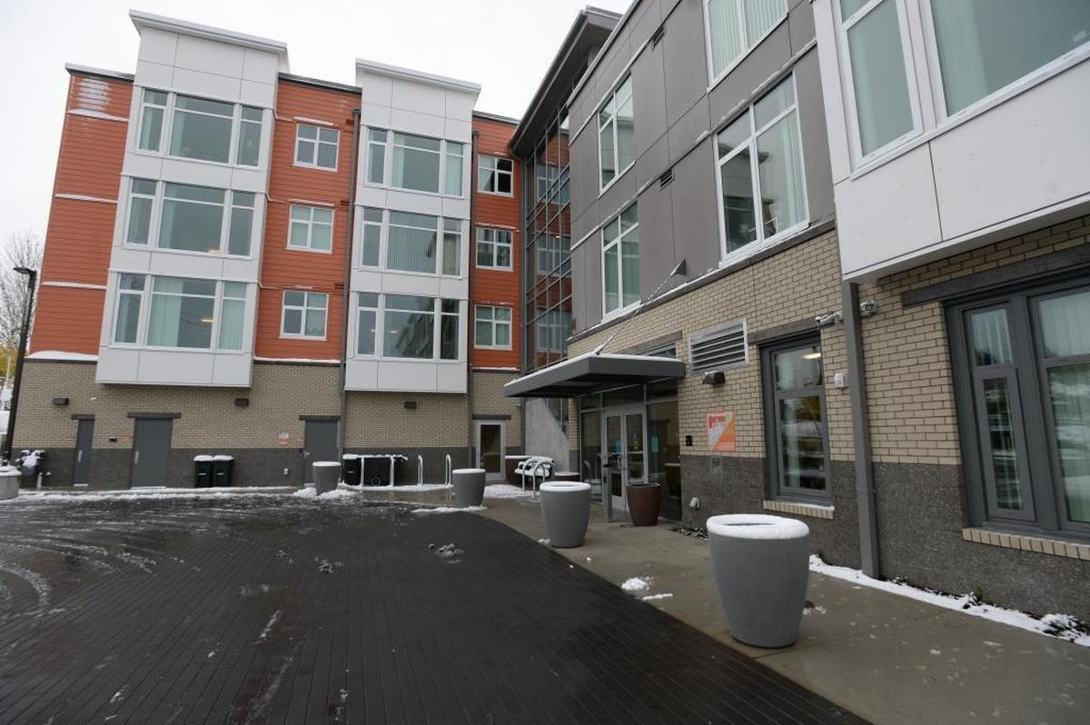 The new Eleanor Apartments at 1510 N. Forest St. in Bellingham on Thursday, Nov. 2, 2017. The 80-unit apartment building is for low-income seniors.