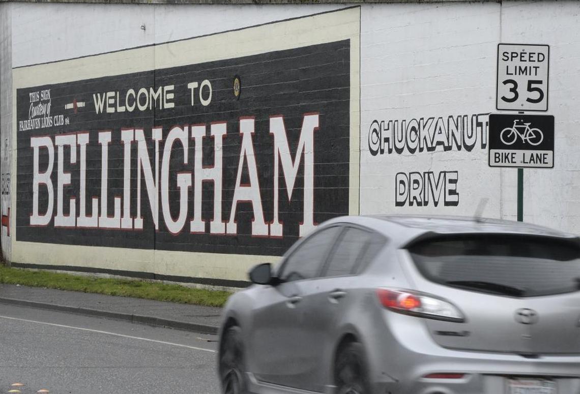 Welcome to Bellingham sign on Boulevard Street.