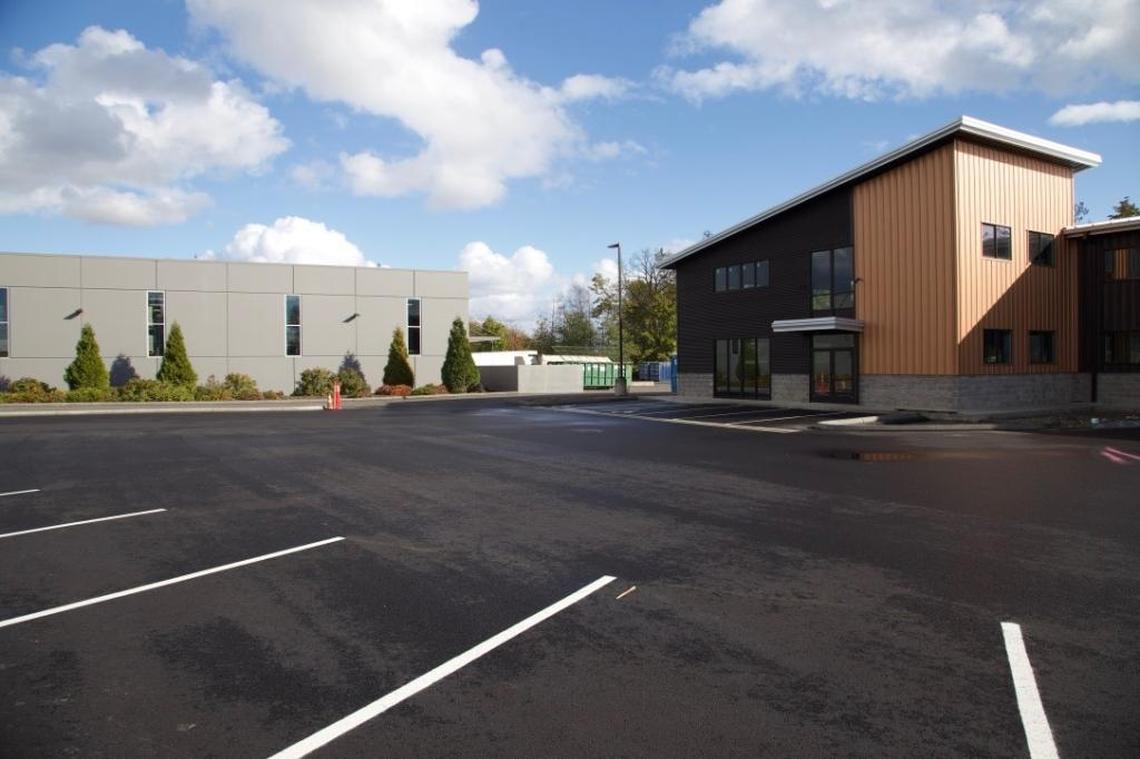 A view of the Superfeet headquarters in Ferndale, with its new manufacturing facility on the right. The manufacturing facility is expected to be ready in early 2018.