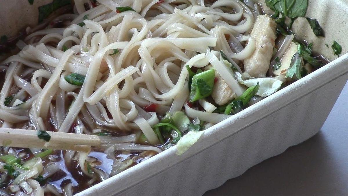 Khanh Trinh’s popular Vietnamese pho on Feb. 9, 2018, at the St. Joseph hospital cafeteria.