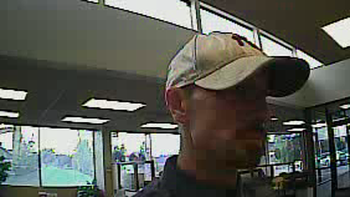 Police released this security camera photo of a man suspected of robbing the Washington Federal Bank in Ferndale.