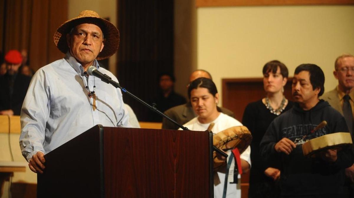 Darrell Hillaire speaks at the 2011 Martin Luther King Jr. celebration at Bellingham Municipal Court. Bellingham/Whatcom Chamber of Commerce named Hillaire its man of the year at its annual awards dinner Dec. 3, 2015.