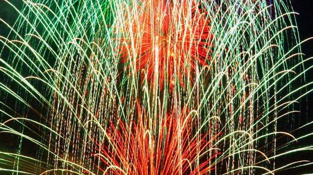 The Fourth of July Fireworks begins over Bellingham Bay.