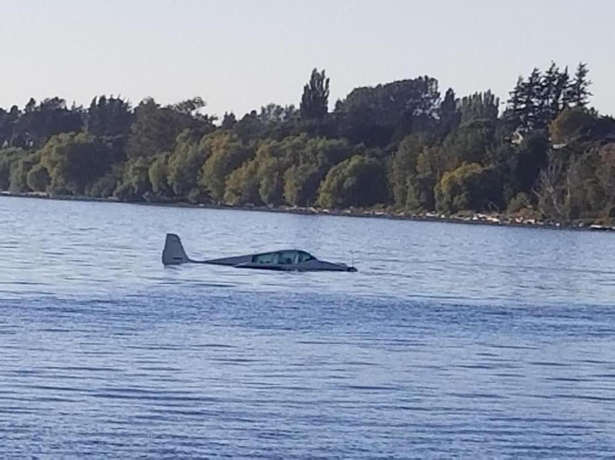 A small airplane made an emergency landing into the water off Locust Beach Thursday afternoon.