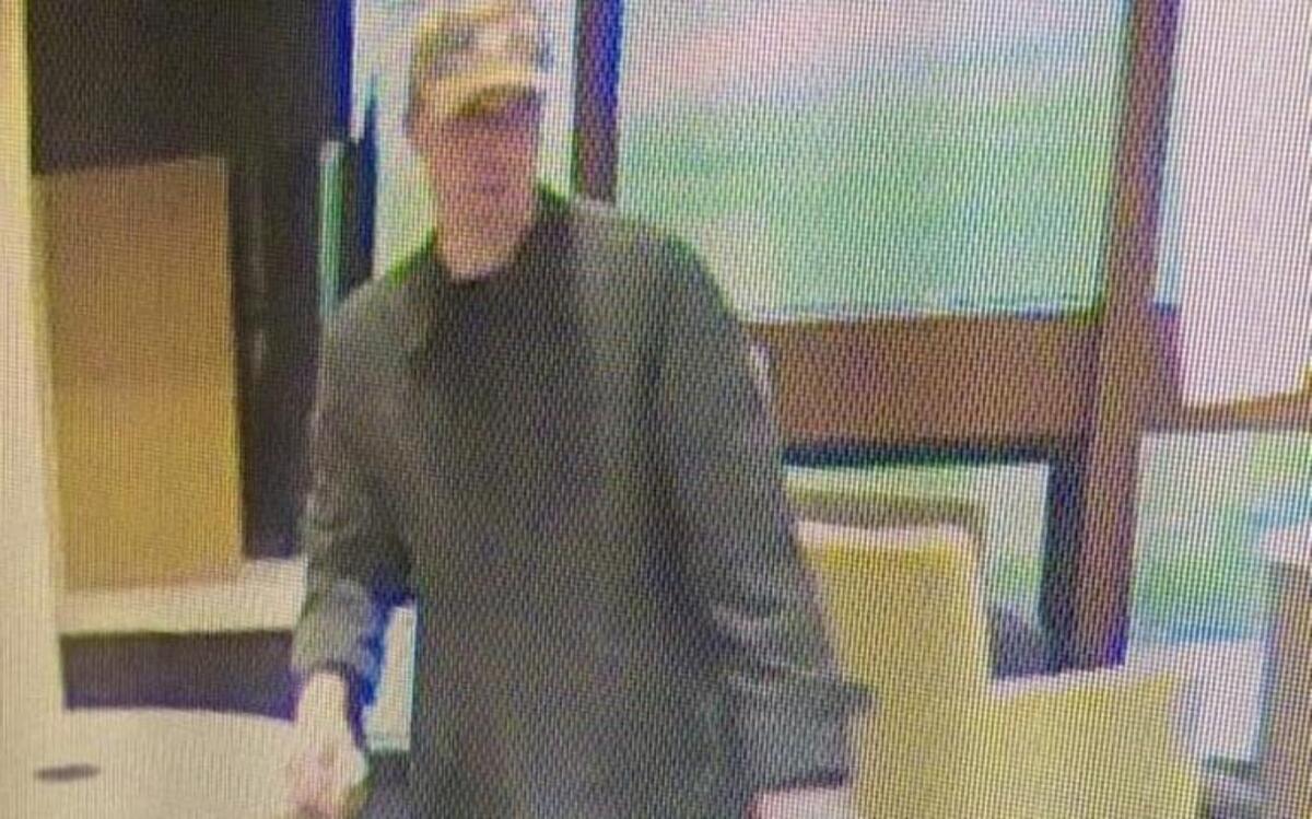 Police released this photo of a man accused of robbing a Peoples Bank on Meridian Street around 2 p.m. Thursday, Oct. 27. If you see him, call 911.