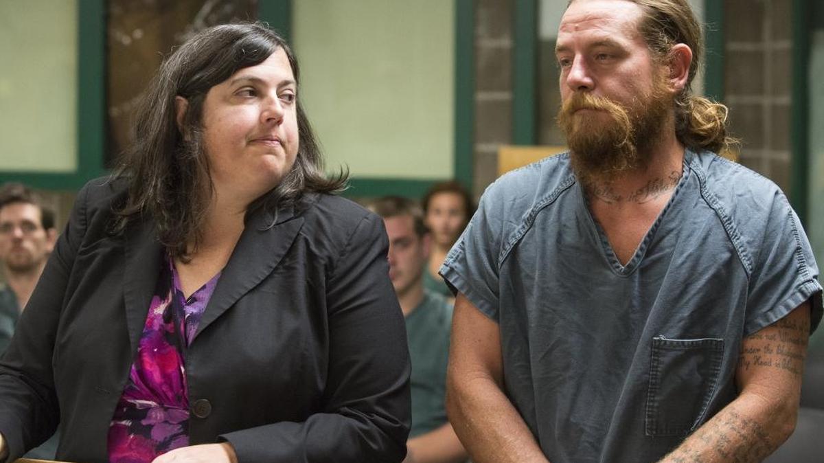 Raymond Gilbert, 32, makes his first appearance in Whatcom Superior Court at Whatcom County Jail on Thursday, Aug. 20, in Bellingham. Gilbert is accused of first-degree murder.