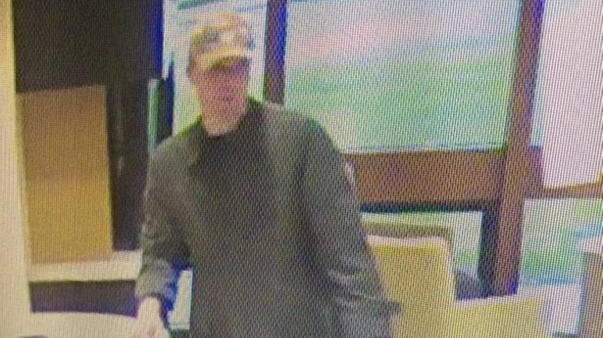 Police released this photo of a man accused of robbing a Peoples Bank on Meridian Street around 2 p.m. Thursday, Oct. 27. If you see him, call 911.
