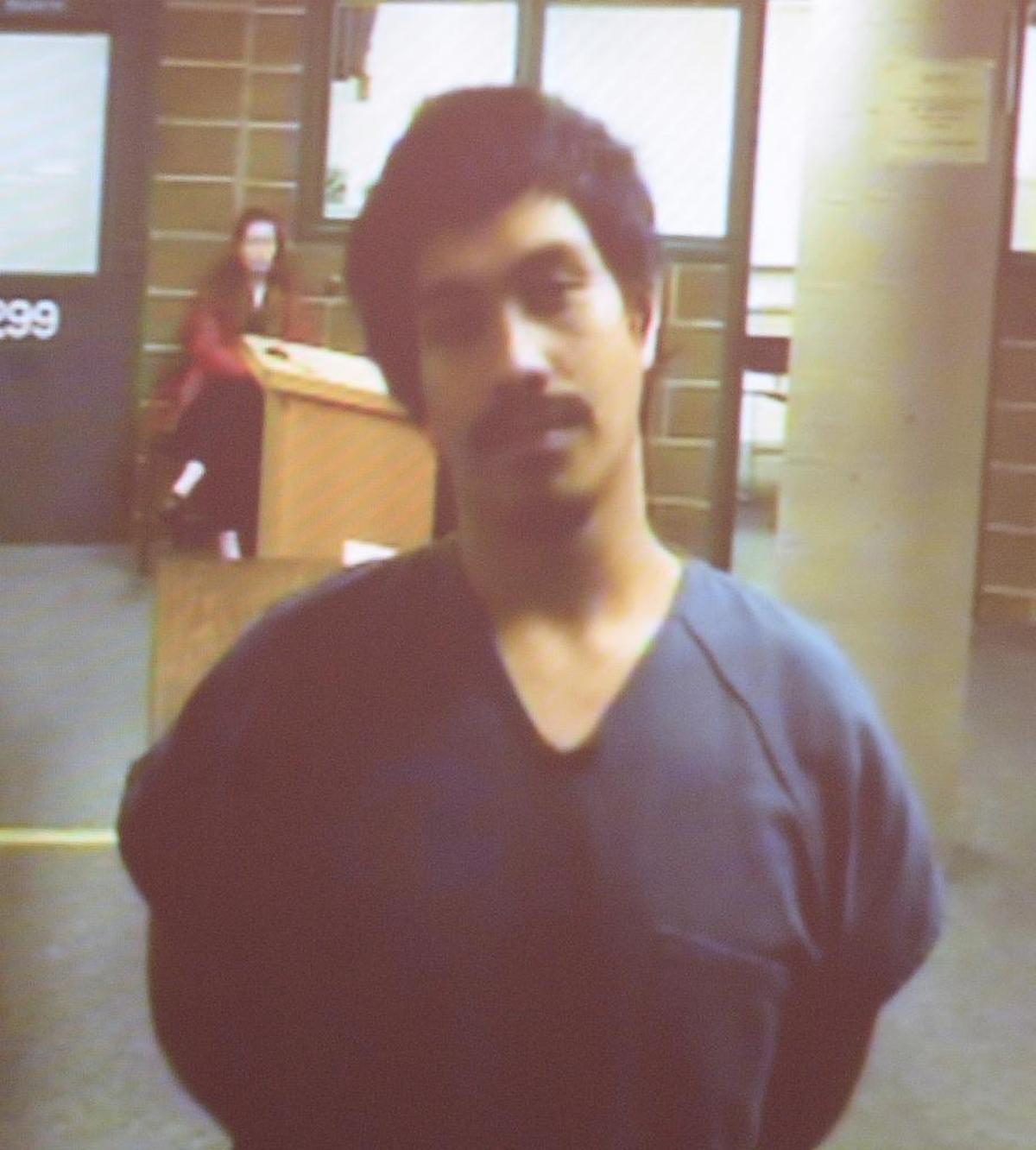 Richard Zapata-George appears in Whatcom Superior Court Jan. 9, 2017, when he was accused in the Dec. 6 killing of David Palagruti in Acme.