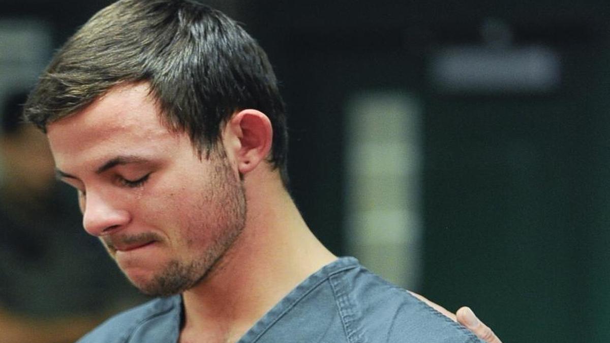 Masen Jon Potter makes his first appearance in Whatcom County Superior Court at the Whatcom County Jail on April 3, 2015, after being charged with first-degree manslaughter in the death of Aaron R. Bornemann. Potter pleaded guilty March 2, 2016, to second-degree manslaughter.