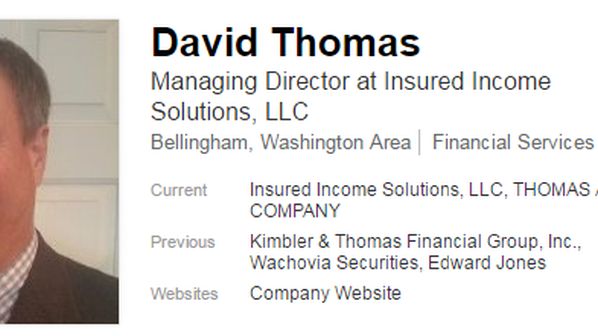 Screen grab from David P. Thomas’ LinkedIn page.