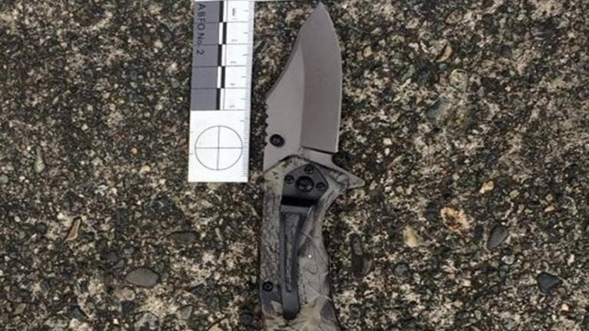 Manuel Gonzalez, 27, pulled this knife on a Bellingham police officer on the morning of March 3, 2016.