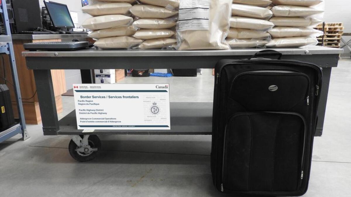 Canadian border officers found 31 kg of meth in a bust at the Lynden-Aldergrove crossing in December.