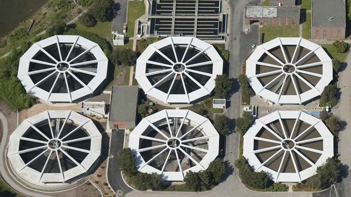 This 2017 file photo shows Bellingham’s Post Point Wastewater Treatment Plant in Fairhaven.