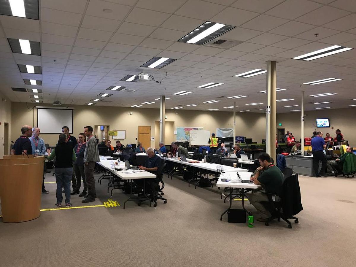 The 2018 Mount Baker Volcano Eruption Exercise was hosted by the Whatcom County Sheriff’s Office Division of Emergency Management Wednesday at the Whatcom Unified Emergency Operations Center in Bellingham.
