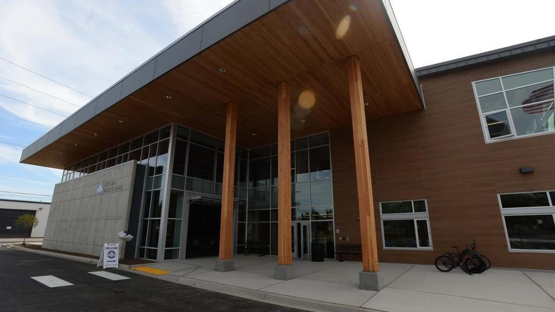 Options High School opened it’s new building to Bellingham students on the first day of school, Wednesday, Aug. 23, 2017.