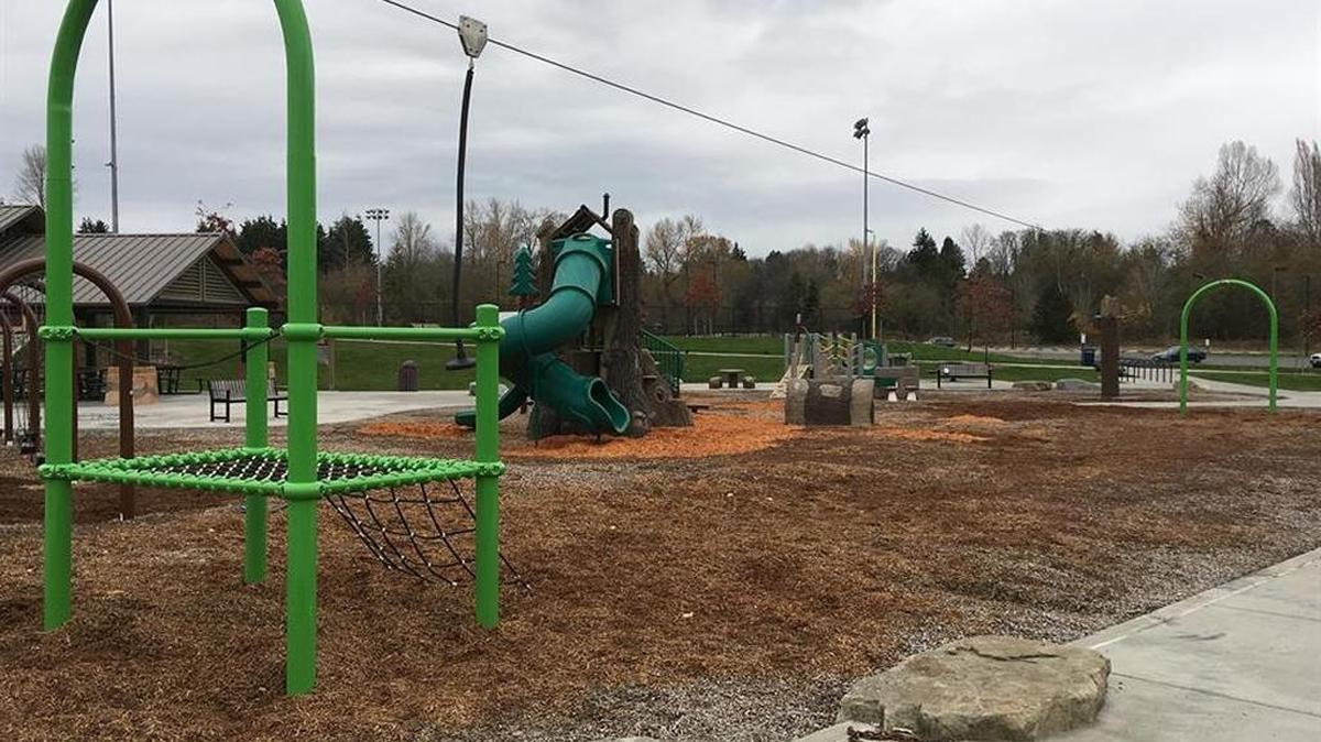 The zipline is back at Squalicum Creek Park.
