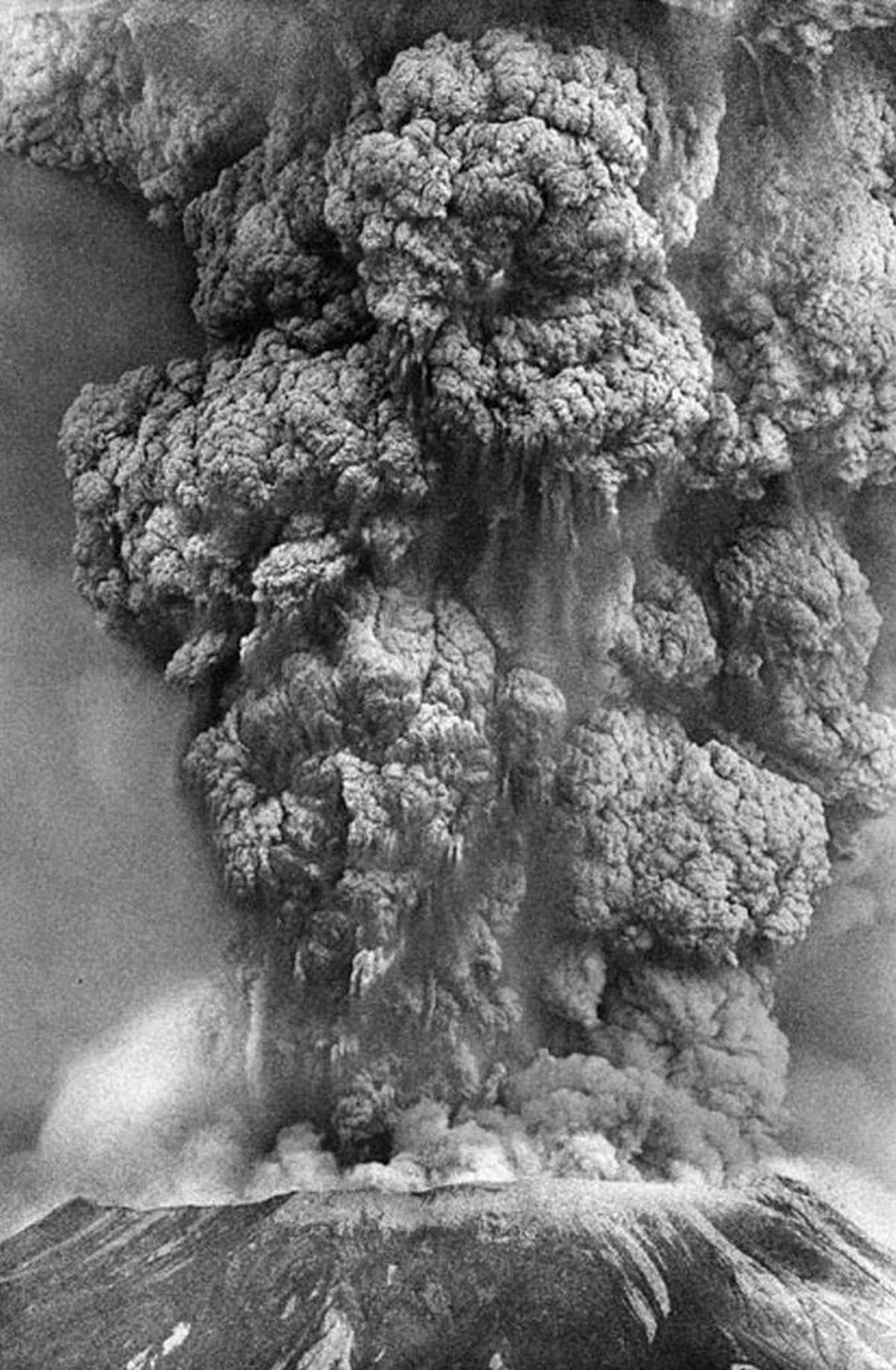 Mount St. Helen's erupts May 18, 1980. Hot volcanic ash spewed 60,000 feet into the air and turned day into night as the ash fell to the ground. Never before had a volcano erupted in an industrialized country in the middle of a major population center.