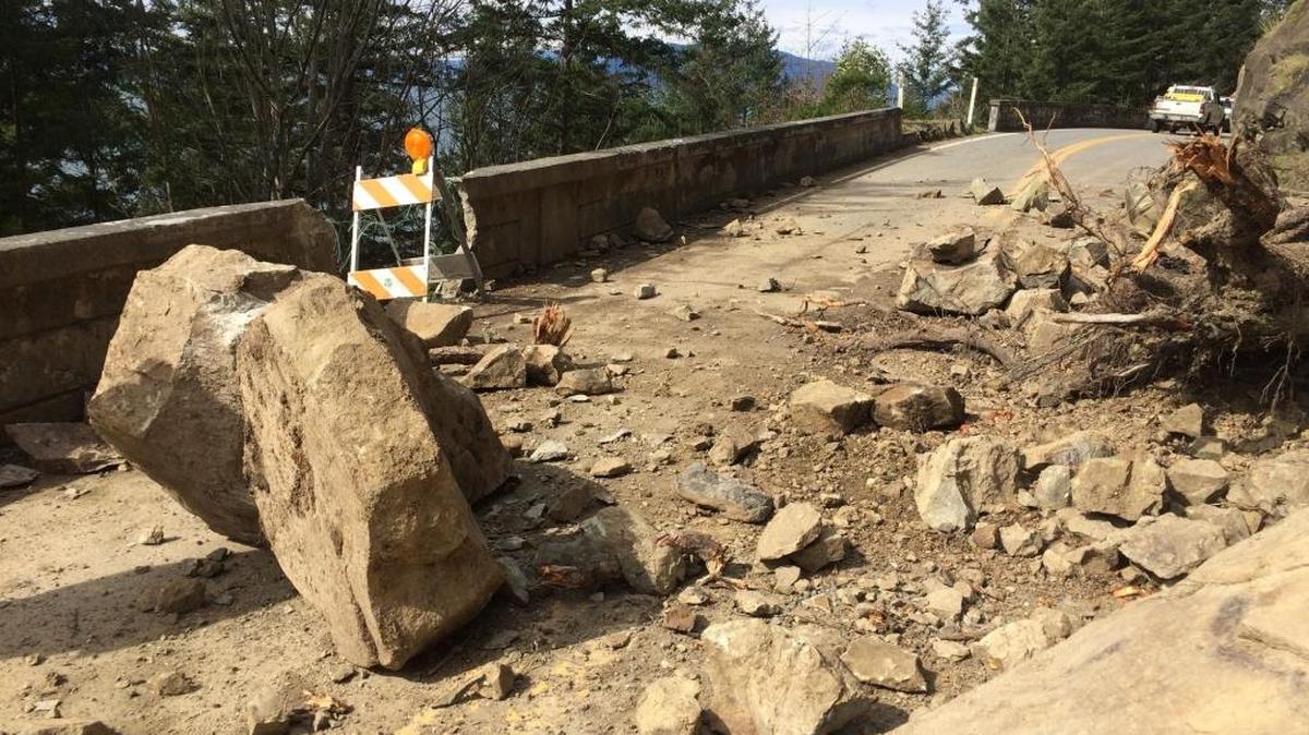 A rock slide – the second in two days – closed Chuckanut Drive last week less than two hours after workers cleared the first. The highway opened Thursday afternoon, the state Department of Transportation said.