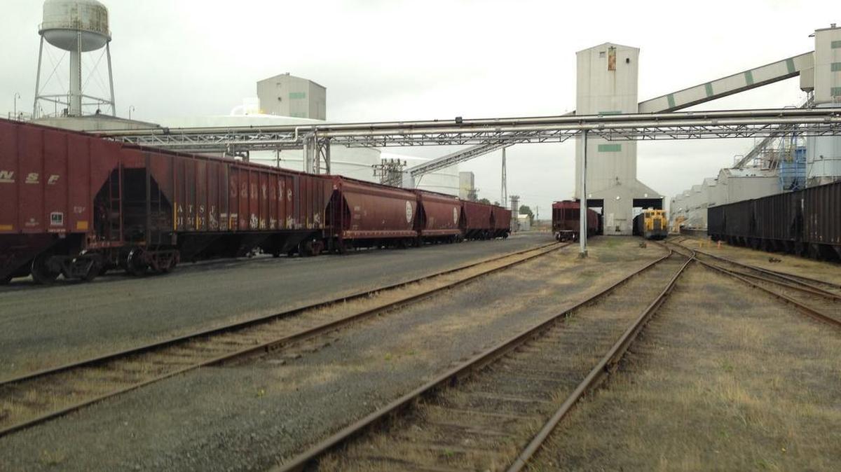 The former Reynolds Metals smelter in Longview, Washington, is the proposed site for a new coal export terminal. The terminal would create an additional 16 train trips a day — or eight round trips daily, according to the state Department of Ecology.