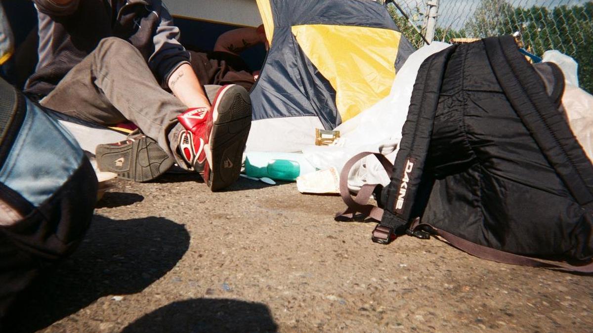 A Northwest Youth Services project last year gave cameras to 50 youths to capture and document their experiences. Ashley Winter took this photo of a homeless group in Bellingham.