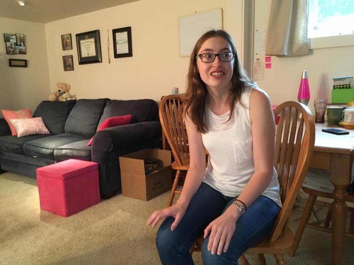 Stephanie Allen discusses how she found a studio apartment in a Cornwall Park neighborhood home. Her landlord lives upstairs.