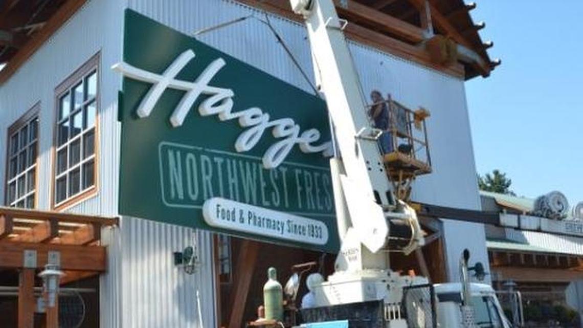 
An undated photo of a Haggen store getting converted to the Northwest Fresh brand.
