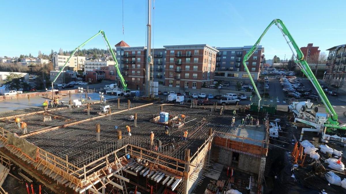 When completed next summer, the Fairhaven Harbor Luxury Apartments project will have 60 residential units and a variety of amenities, including a dog day spa, a large rooftop deck area and lounge areas.