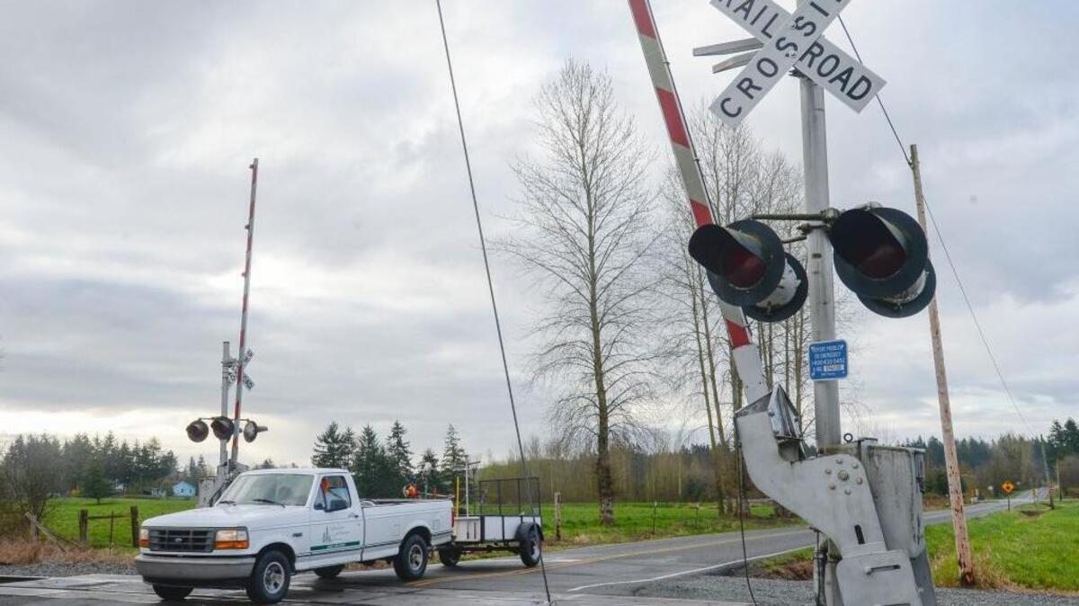 The Valley View Road railroad crossing near Custer on Friday, March 24, 2016. The UTC ruled that a new BNSF siding across the road poses too much of a risk to keep the road open, and will allow the crossing to be permanently closed.