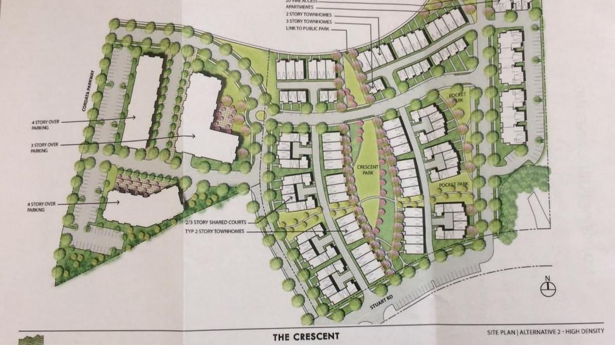 A rendering of the proposed residential project The Crescent, slated to be built in north Bellingham