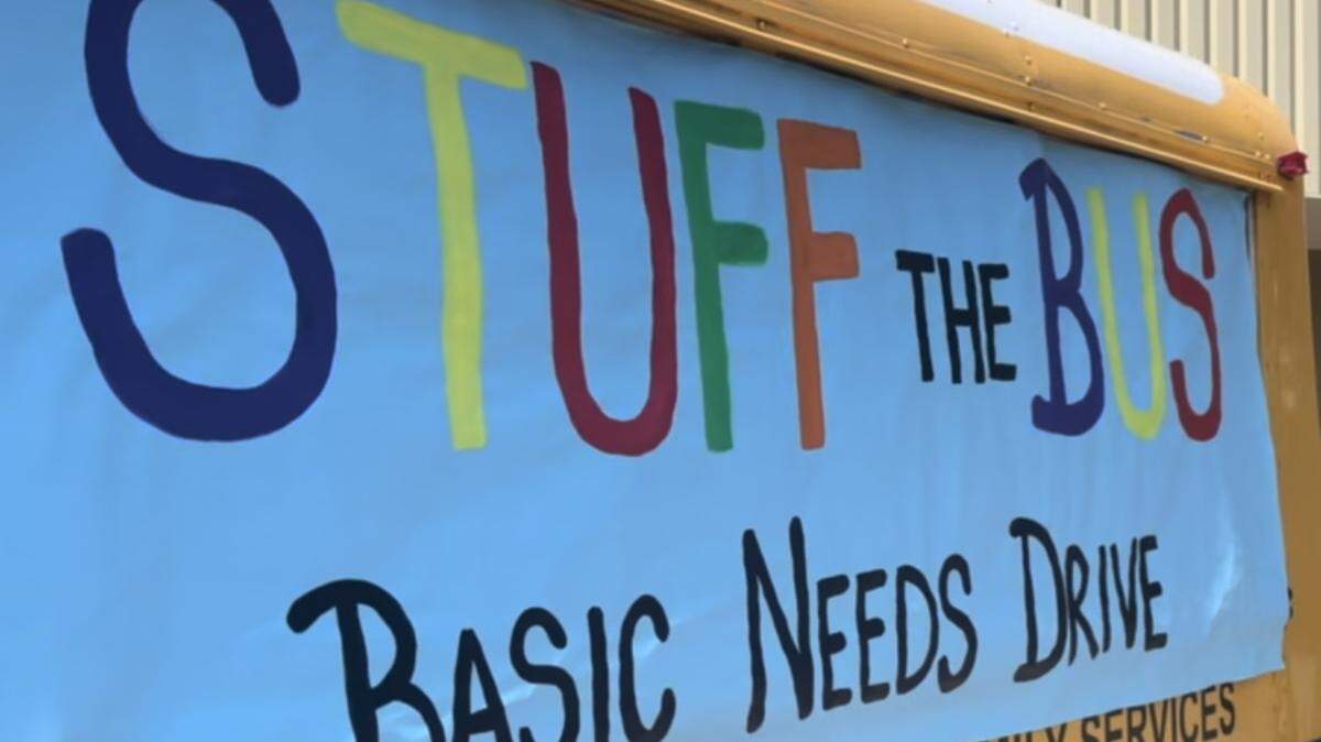 Opportunity Council and volunteers have been decorating busses like these for their school supply drives for almost 20 years.